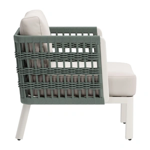 Zuo Modern Bridgehampton Olefin/Aluminum Outdoor Armchair, White