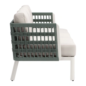 Zuo Modern Bridgehampton Olefin/Aluminum Outdoor Sofa, White