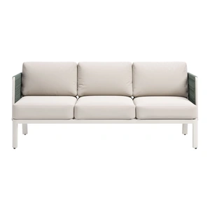 Zuo Modern Bridgehampton Olefin/Aluminum Outdoor Sofa, White