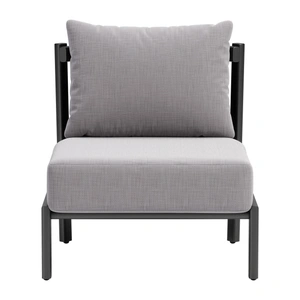 Zuo Modern Horizon Olefin/Aluminum Accent Chair, Gray
