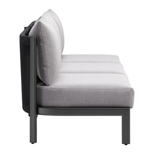 Zuo Modern Horizon Olefin/Aluminum Outdoor Sofa, Gray