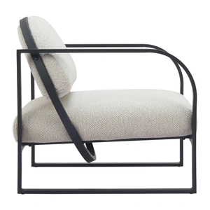 Zuo Modern Flakt Polyester/Aluminum Outdoor Accent Chair, Ivory