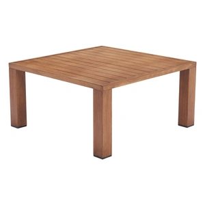 Zuo Modern Regels Square Aluminum Outdoor Coffee Table, Natural