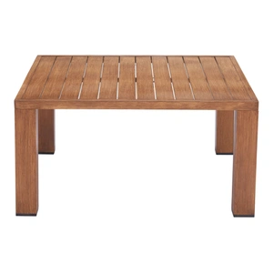 Zuo Modern Regels Square Aluminum Outdoor Coffee Table, Natural