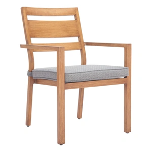 Zuo Modern Rader Olefin/Aluminum Outdoor Dining Chair, Natural (Set of 2)
