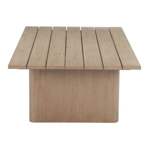 Zuo Modern Duna Rectangular Aluminum Outdoor Coffee Table, Natural