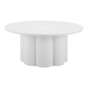 Zuo Modern Palmier Round Aluminum Outdoor Coffee Table, White