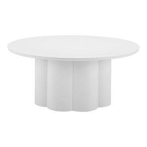 Zuo Modern Palmier Round Aluminum Outdoor Coffee Table, White