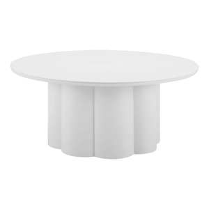 Zuo Modern Palmier Round Aluminum Outdoor Coffee Table, White