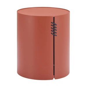 Zuo Modern Bayu Round Aluminum Side Table, Brown