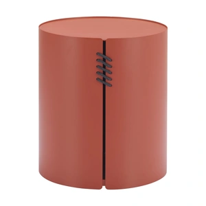 Zuo Modern Bayu Round Aluminum Side Table, Brown
