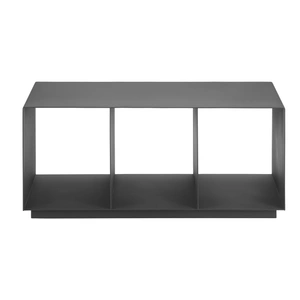 Zuo Modern Kokos Rectangular Aluminum Outdoor Coffee Table, Charcoal
