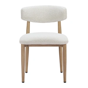 Zuo Modern Bege Olefin/Aluminum Outdoor Dining Chair, White
