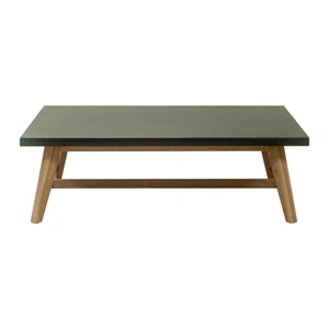 Zuo Modern Dert Rectangular Faux Concrete/Wood Coffee Table, Gray