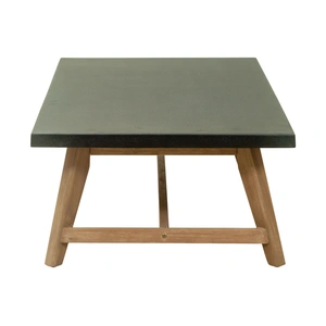 Zuo Modern Dert Rectangular Faux Concrete/Wood Coffee Table, Gray
