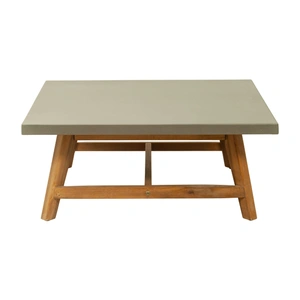 Zuo Modern Kert Square Faux Concrete/Wood Outdoor Coffee Table, Gray