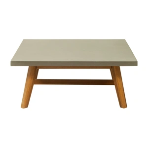 Zuo Modern Kert Square Faux Concrete/Wood Outdoor Coffee Table, Gray