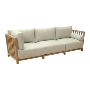Zuo Modern Teras L-Shape Olefin/Wood Outdoor Sectional, Gray