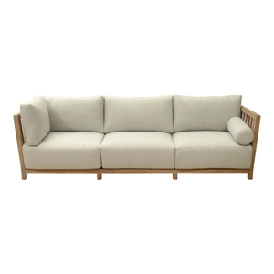 Zuo Modern Teras L-Shape Olefin/Wood Outdoor Sectional, Gray