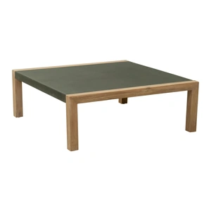 Zuo Modern Teras Square Faux Concrete/Wood Outdoor Coffee Table, Gray