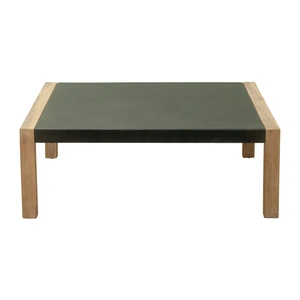Zuo Modern Teras Square Faux Concrete/Wood Outdoor Coffee Table, Gray