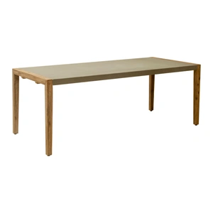 Zuo Modern Kata Rectangular Faux Concrete/Wood Dining Table, Gray