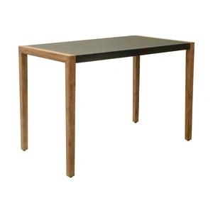 Zuo Modern Kata Rectangular Faux Concrete/Wood Counter Table, Gray