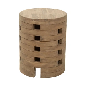 Zuo Modern Mado Round Wood Side Table, Natural