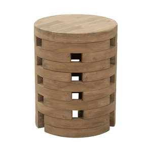 Zuo Modern Mado Round Wood Side Table, Natural