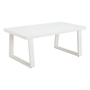 Zuo Modern Welt Rectangular Aluminum Outdoor Coffee Table, White