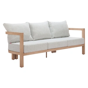 Zuo Modern Leto Olefin/Aluminum Outdoor Sofa, Gray