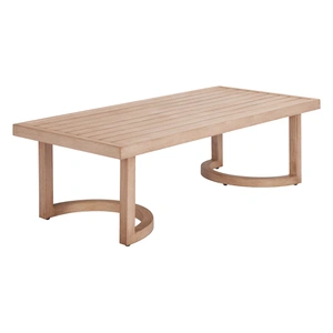 Zuo Modern Leto Rectangular Aluminum Outdoor Coffee Table, Brown