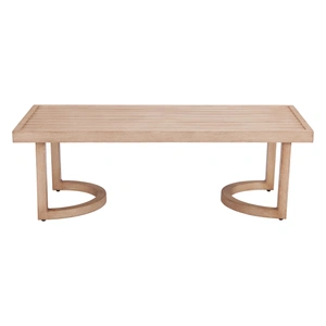 Zuo Modern Leto Rectangular Aluminum Outdoor Coffee Table, Brown