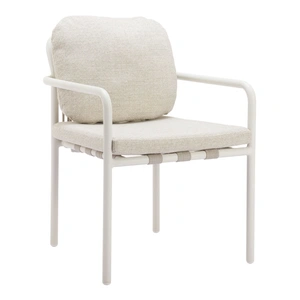 Zuo Modern Aite Olefin/Aluminum Outdoor Dining Chair, Beige (Set of 2)