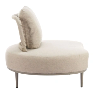 Zuo Modern Ruhe Olefin/Aluminum Outdoor Accent Chair, Beige