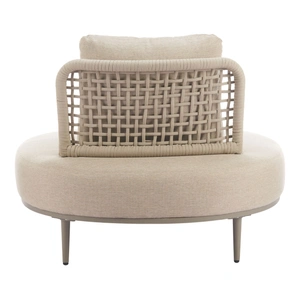Zuo Modern Ruhe Olefin/Aluminum Outdoor Accent Chair, Beige