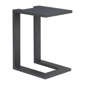 Zuo Modern Tudi Rectangular Aluminum Outdoor Side Table, Black