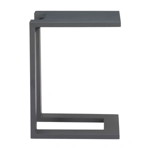 Zuo Modern Tudi Rectangular Aluminum Outdoor Side Table, Black