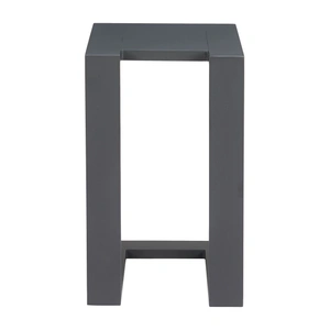 Zuo Modern Tudi Rectangular Aluminum Outdoor Side Table, Black