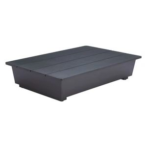 Zuo Modern Tien Rectangular Aluminum Outdoor Coffee Table, Black