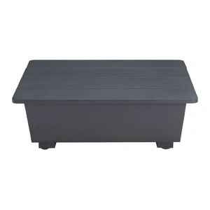 Zuo Modern Tien Rectangular Aluminum Outdoor Side Table, Black
