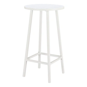 Zuo Modern Ren Round Aluminum Outdoor Bar Table, White