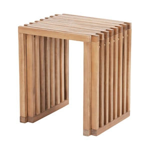 Zuo Modern Riviera Wood Outdoor Extendable Stool, Natural (Set of 2)