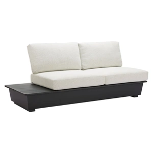 Zuo Modern Tien Olefin/Aluminum Outdoor Loveseat, Beige