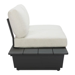 Zuo Modern Tien Olefin/Aluminum Outdoor Loveseat, Beige