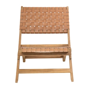 Zuo Modern Sunflare Synthetic Rattan Weave/Wood Outdoor Lounge Chair, Brown