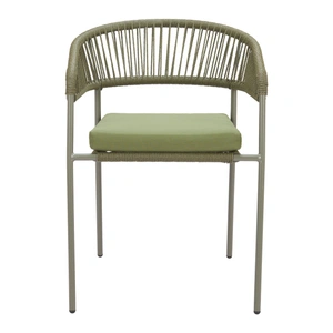 Zuo Modern Skye Olefin/Steel Dining Chair, Green (Set of 2)