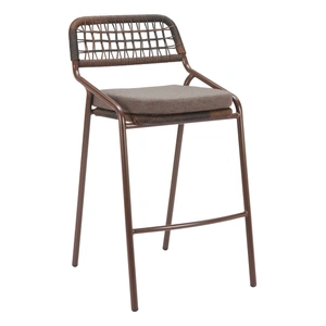 Zuo Modern Rio Olefin/Synthetic Rattan Weave/Steel Barstool (Set of 2)