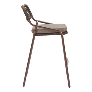 Zuo Modern Rio Olefin/Synthetic Rattan Weave/Steel Barstool (Set of 2)