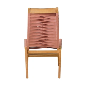 Zuo Modern Rova Synthetic Rattan Weave/Wood Lounge Chair, Terracotta